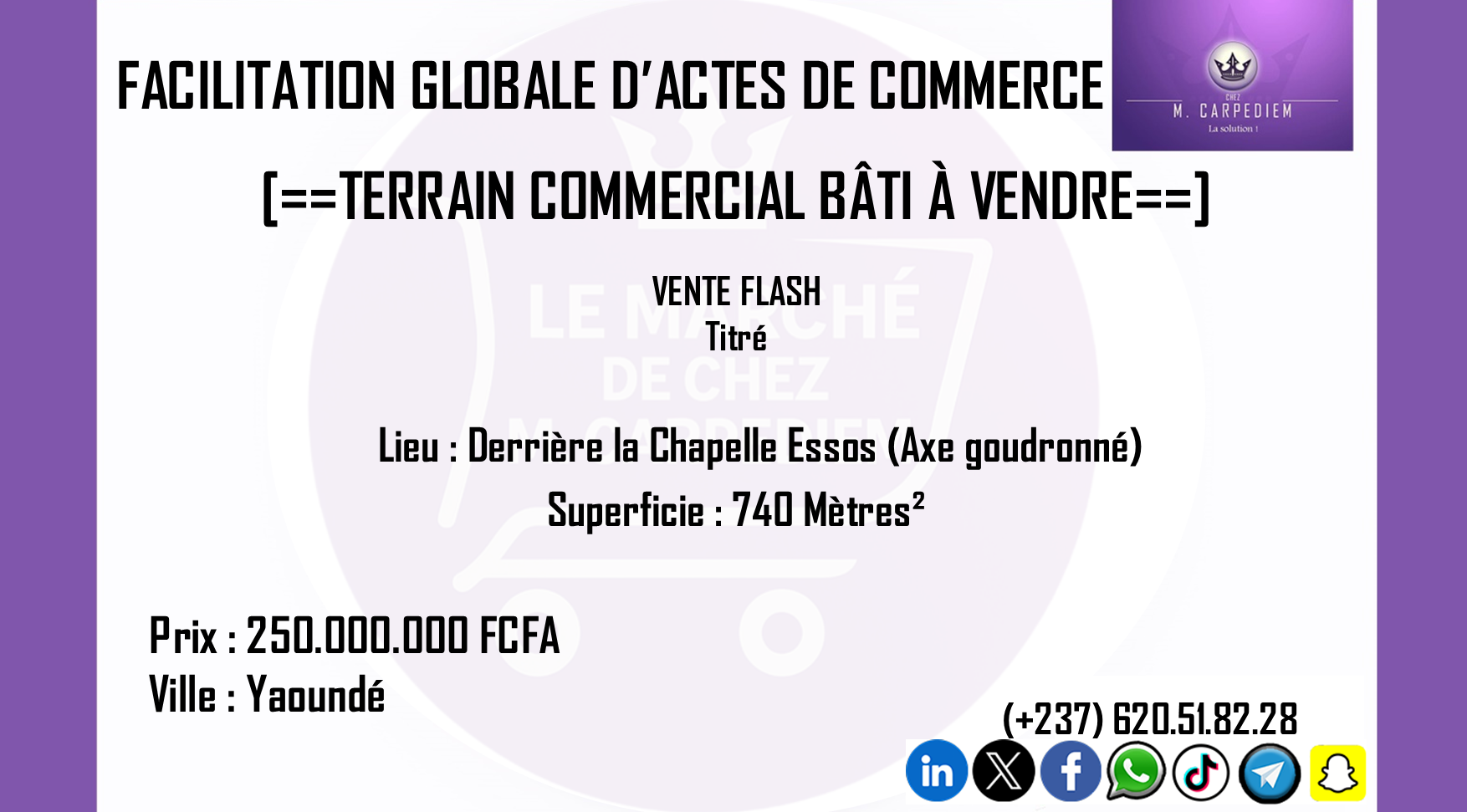 [==TERRAIN COMMERCIAL BÂTI À VENDRE - Essos==]